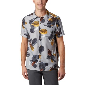 Columbia Muške Košulje - Outdoor Elements Short Sleeve Print Sive | AZER-60815